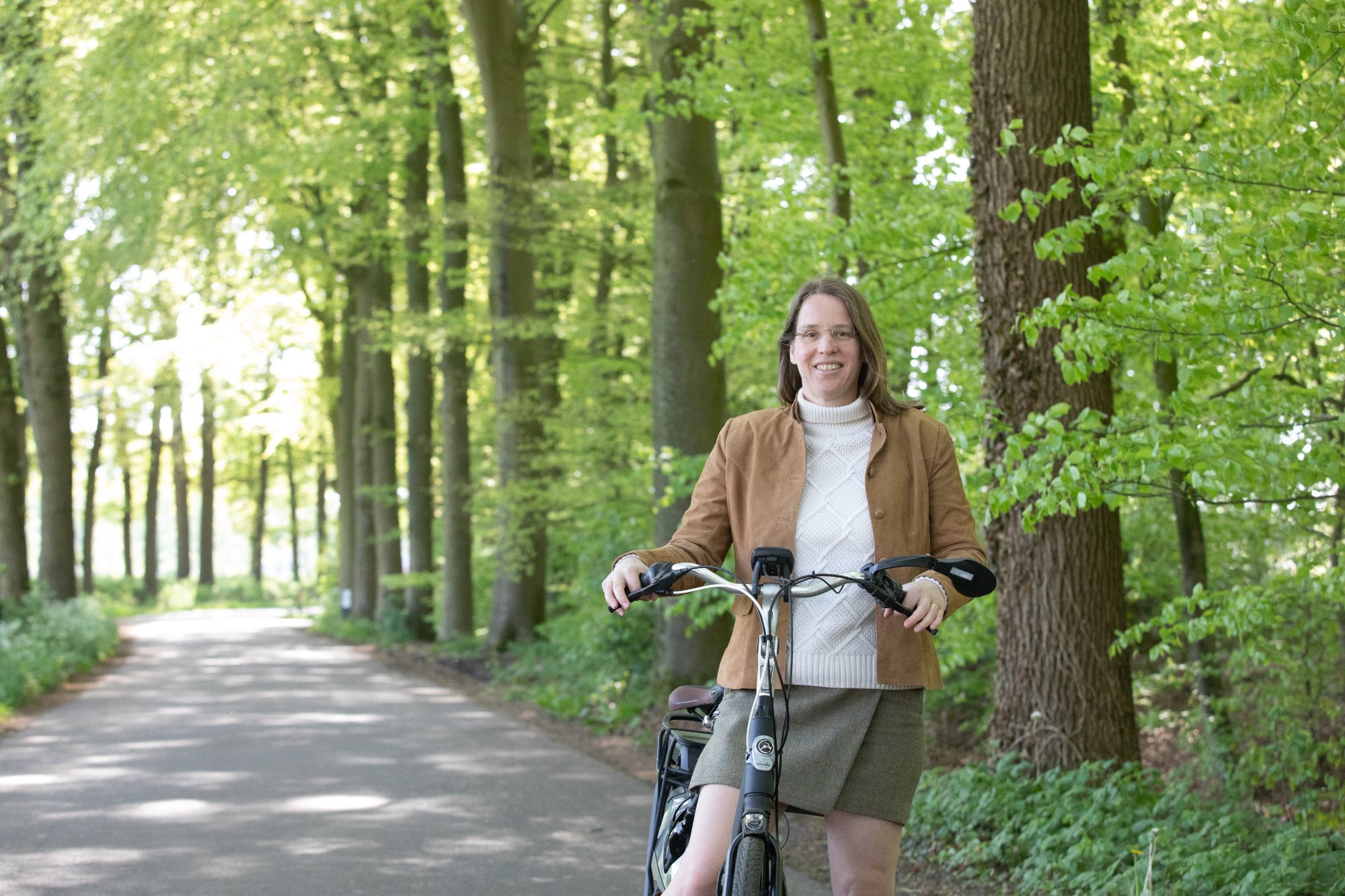 Astrid de Kroon in de bossen van de Utrechtse Heuvelrug